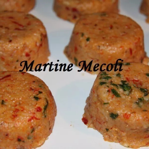 Timbales de riz au poivron pour grande tablée