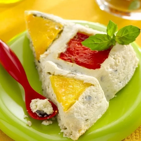 Damier de ricotta aux olives