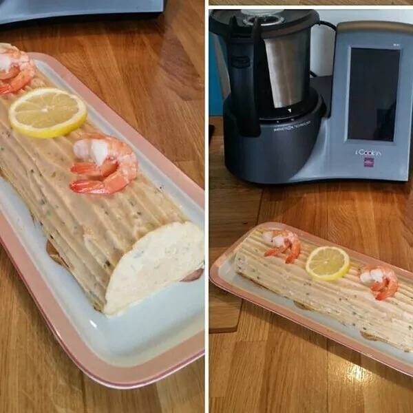buche de saumon et crevettes