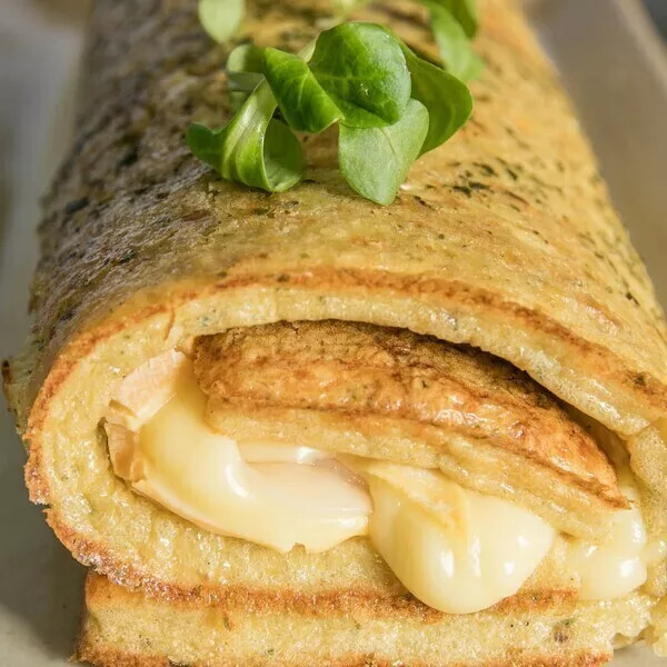 Roulé tartiflette jambon forêt noire et cumin