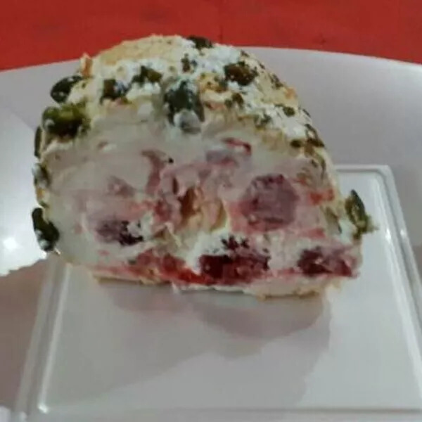 Roulé aux blancs d'oeufs et framboises