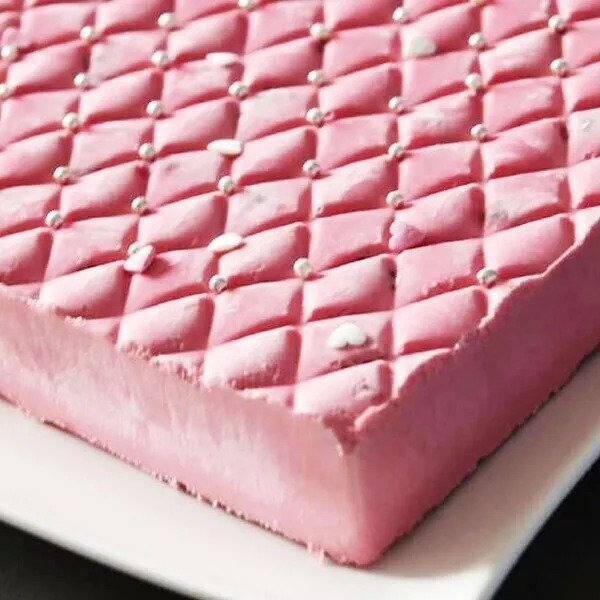 Entremets framboise simplissime -Carré Flexipan Inspiration décor résille- SANS I-COOK'IN