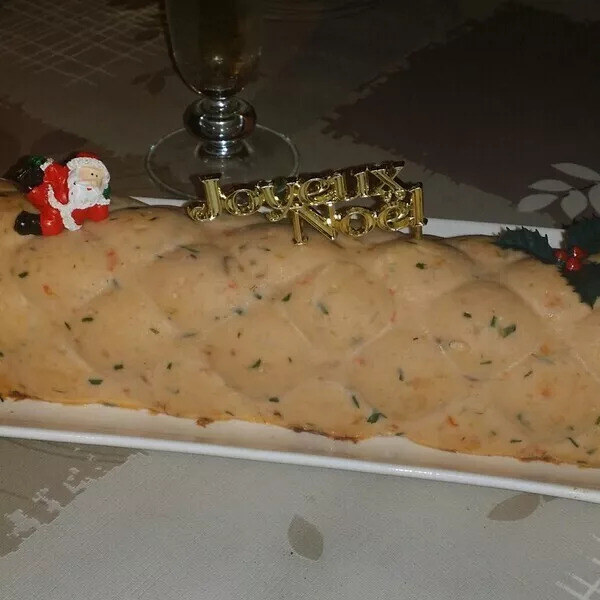 Bûche saumon crevettes