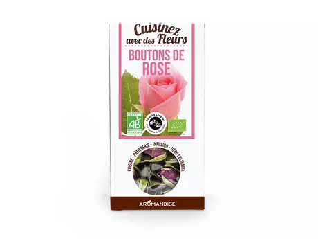 Fleurs à croquer bio Boutons de rose, 30g