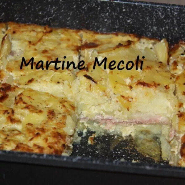 Gâteau de pommes de terre et mortadelle