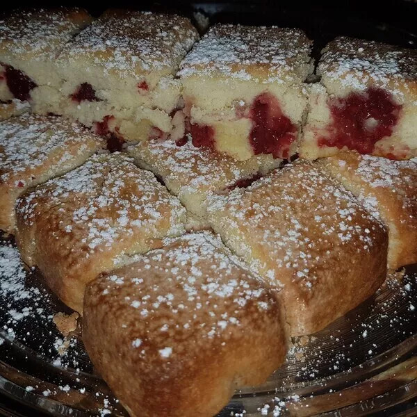 Gâteau plume aux framboises