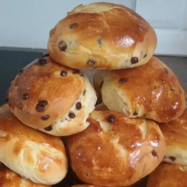 Petits pains au lait et au pépites de chocolat