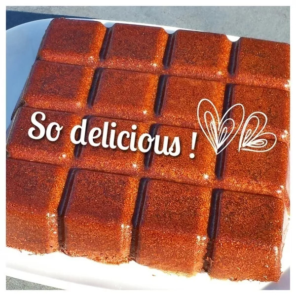 Gâteau moelleux au chocolat (moule tablette)