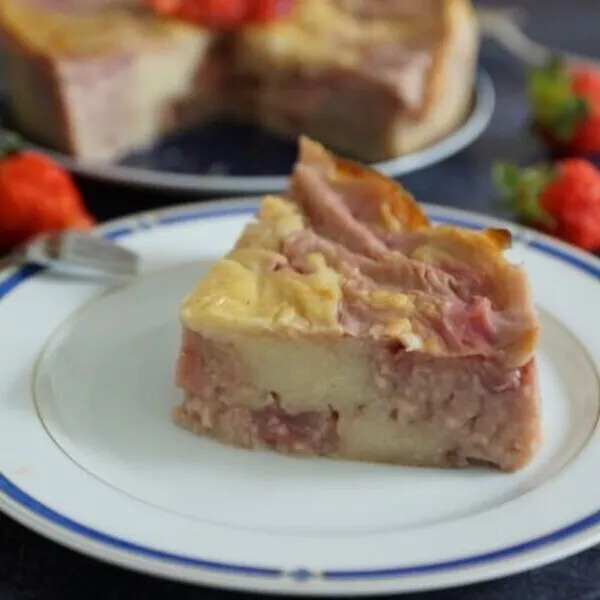 Flan sans pâtes aux fraises