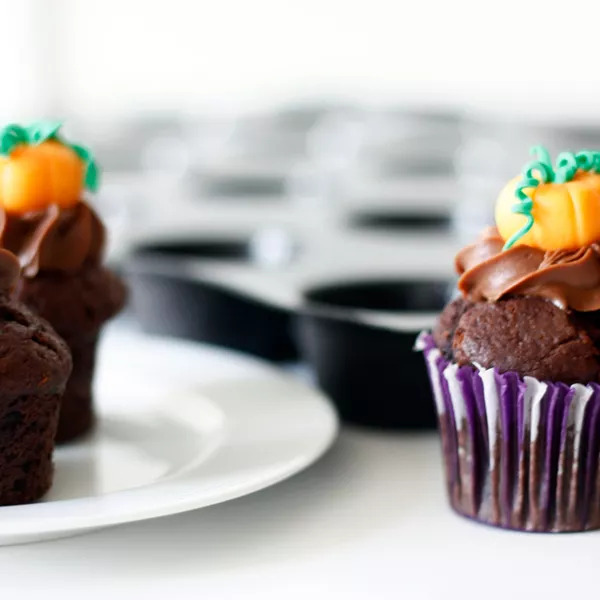 Cupcakes au chocolat d'Halloween