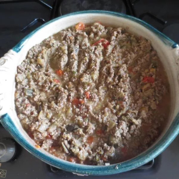 Gratin d'aubergines au boeuf