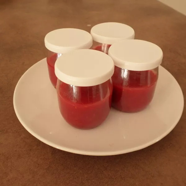 Compote pommes framboises