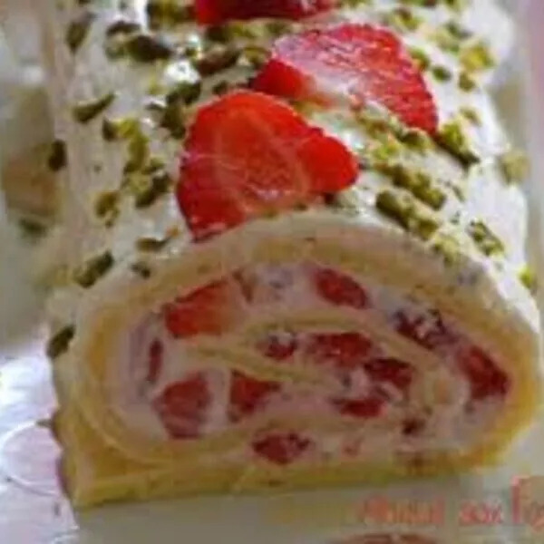 Roulé aux fraises à l'italienne