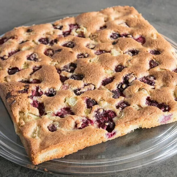 Moelleux amande rhubarbe framboise -Carré Flexipat- Sans I-Cook'in