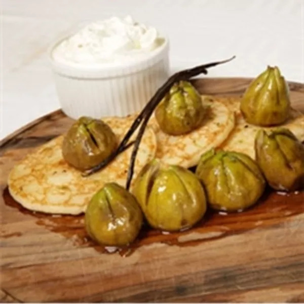 Pan-cakes et figues rôties au miel & épices n°1