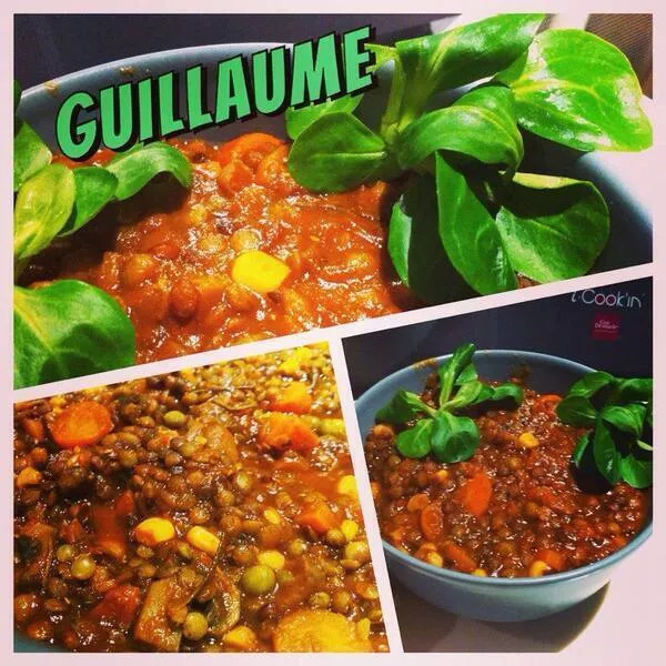 Lentilles à la tomate et aux petits légumes! (Végétarien!)