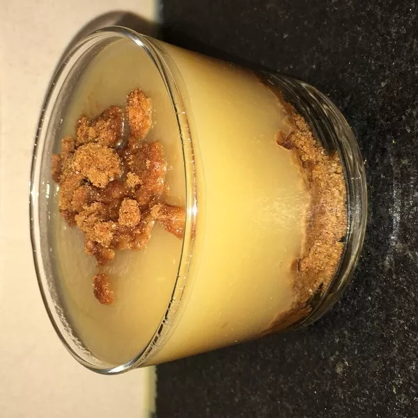  verrine compote pomme, poire  sur lit de spéculos