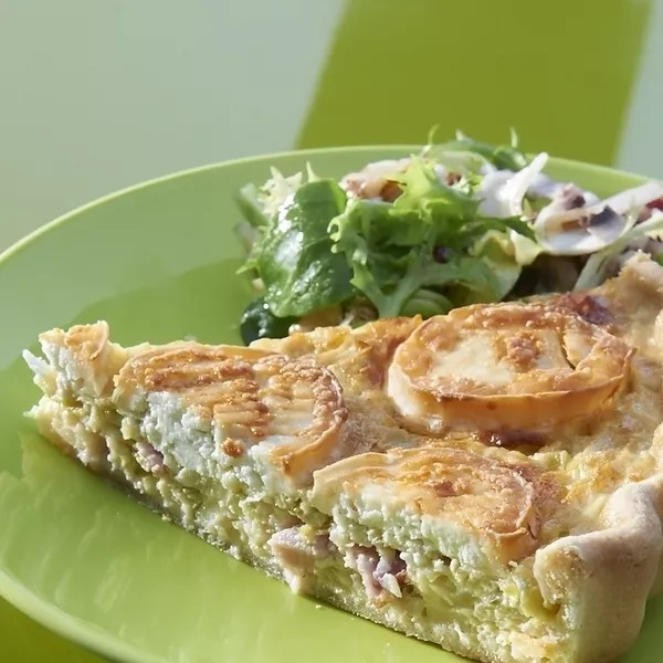 Tarte au chèvre et aux poireaux