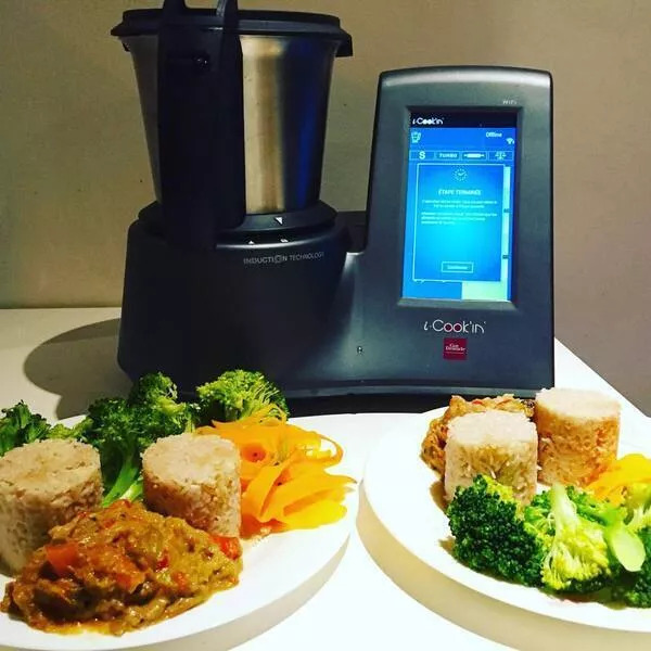 Curry de légumes au lait de coco et son riz (végétalien !)