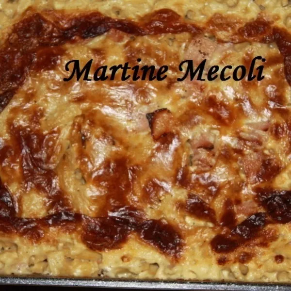 Gratin de coquillettes au jambon sans cook'in