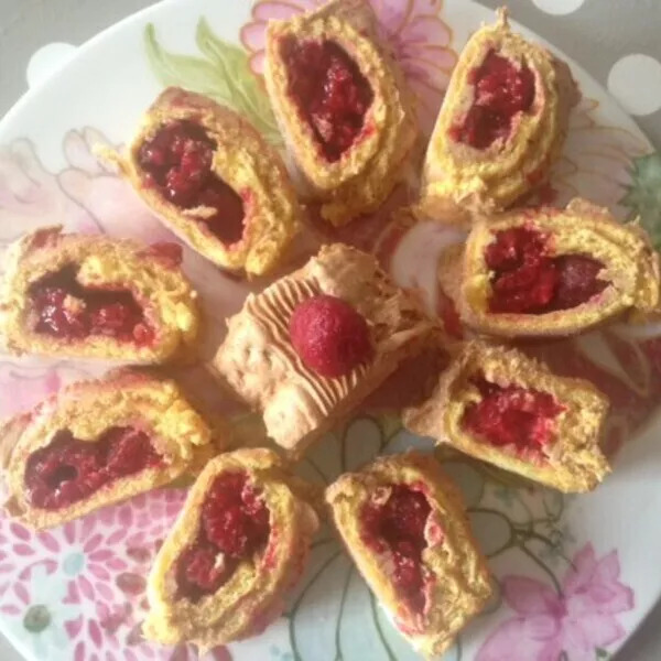 petit roulé speculoos framboises (petit flexipan plat)
