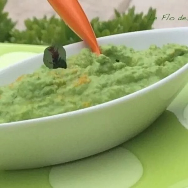 Mousseline de petits pois aux agrumes