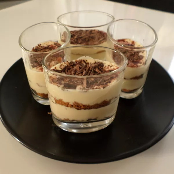 Verrines tiramisu chocolat spéculoos