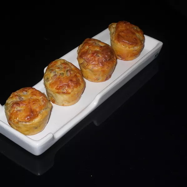 Muffins lardons comté olives (empreintes mini muffins)