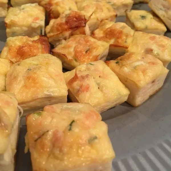 Mini cubes carré frais saumon fumé