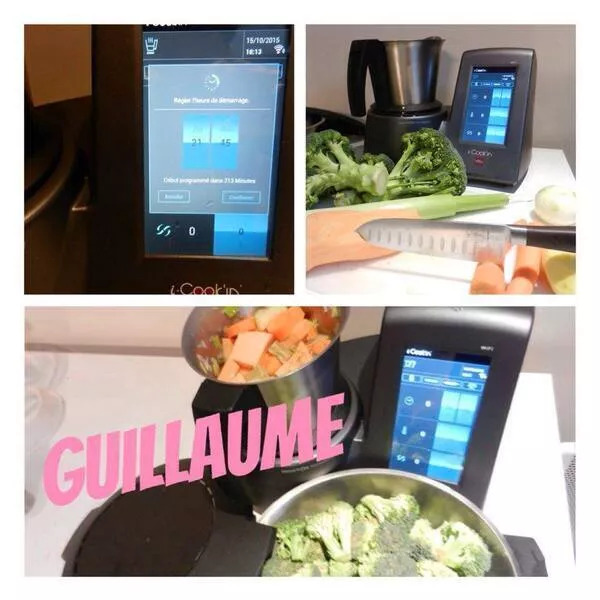 Soupe de patate douce + légumes vapeur